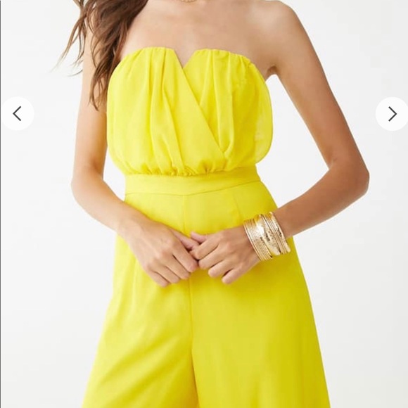 yellow chiffon jumpsuit